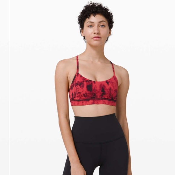 lululemon athletica Other - Lululemon Game Day Red Black Multi Flow Y Bra Nulu